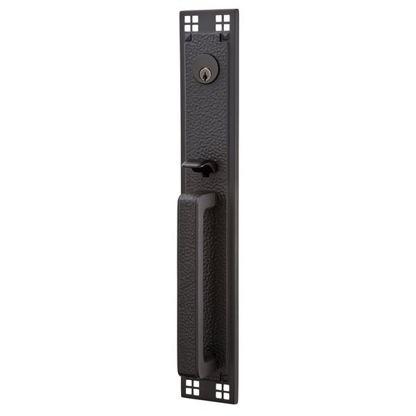 Flat Black Handleset 4802MCUS19LH, EMTEK, Mfr# 4802MCUS19LH